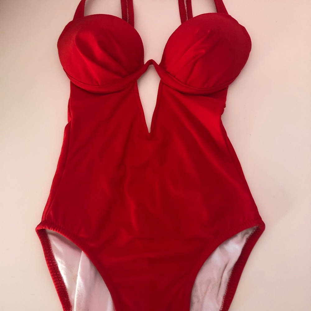 Sexy red one piece swimsuit!!